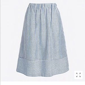 New with tags j crew seersucker midi skirt